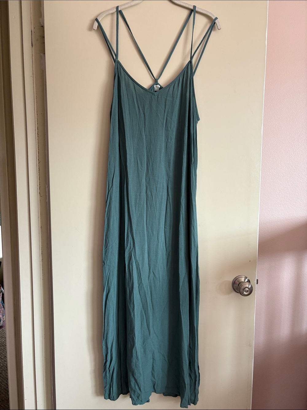 aerie Teal Double-Strap Maxi Dress